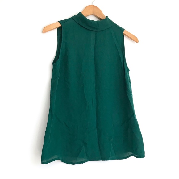 Joie Tops - JOIE SILK EMERALD GREEN SLEEVELESS BLOUSE